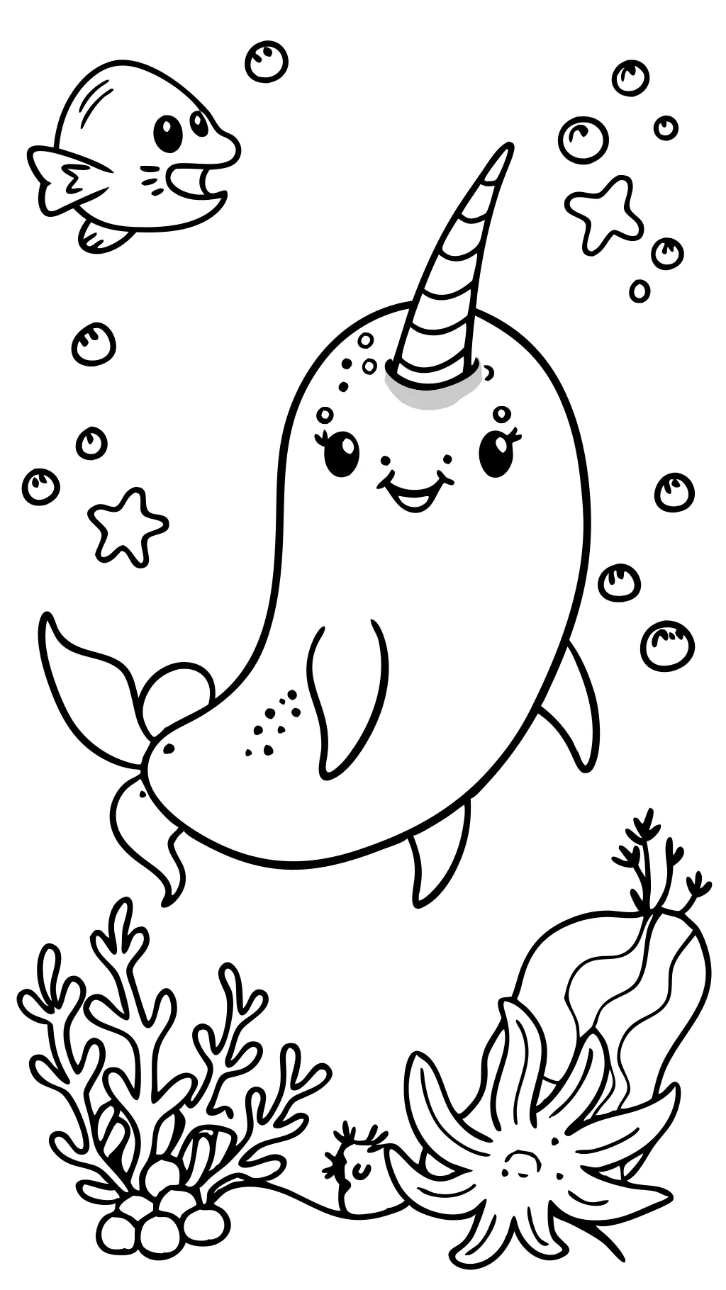 narwhal coloring pages